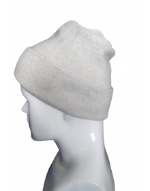 Angora wool matrix design cap off white